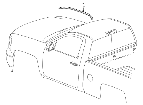Exterior Trim - Front Door for 2017 GMC Sierra 2500 HD #2