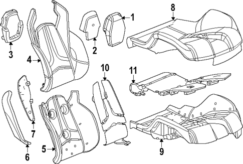 Passenger Seat Components for 2025 Chevrolet Corvette #1
