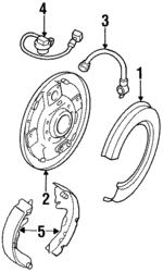 5878317231 - Brakes: Brake Shoes for Honda: Passport Image