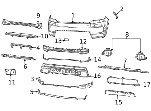 Bumper for 2023 Jeep Grand Wagoneer L #0
