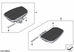 77258562683 - : Footrest Plate, Pillion Passenger, Left for BMW-Motorrad Image