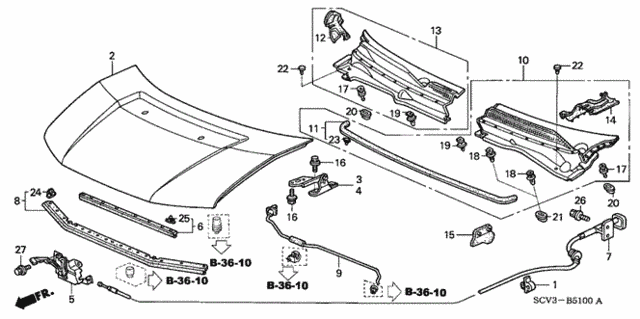 Hood for 2005 Honda Element #0