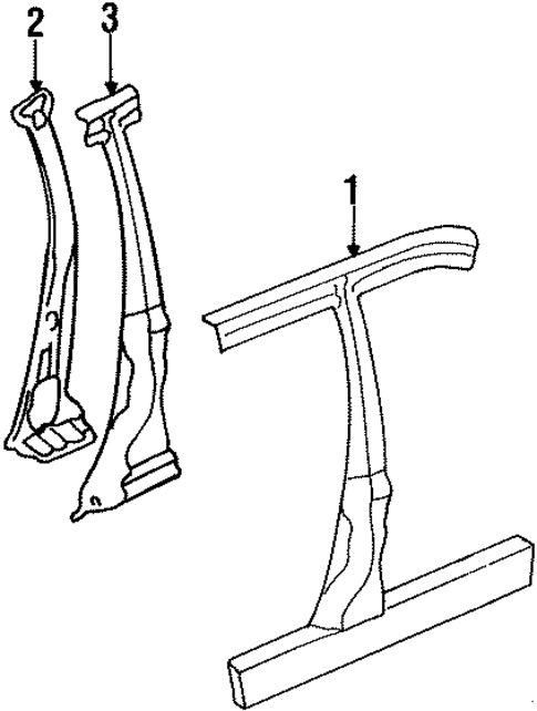 Center Pillar for 1993 Mazda 626 #0