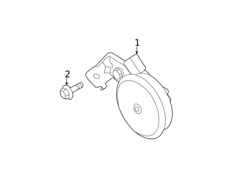Horn for 2015 Hyundai Sonata #1