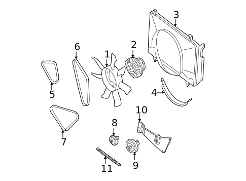 Belts & Pulleys for 2002 Nissan Xterra #1