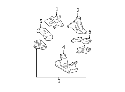 Engine Mounting for 2000 Toyota Tundra #0