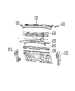 5UT09RXFAC - Body Sheet Metal Except Doors: Cowl Top Screen for Jeep: Compass Image