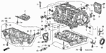 11000RNA811 - Engine: BLOCK ASSY., CYLINDER (DOT) for Honda Image