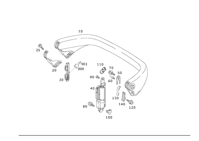 2308600332 - Driver Seat: Bracket for Mercedes-Benz: SL500, SL55 AMG, SL550, SL600, SL63 AMG, SL65 AMG Image image