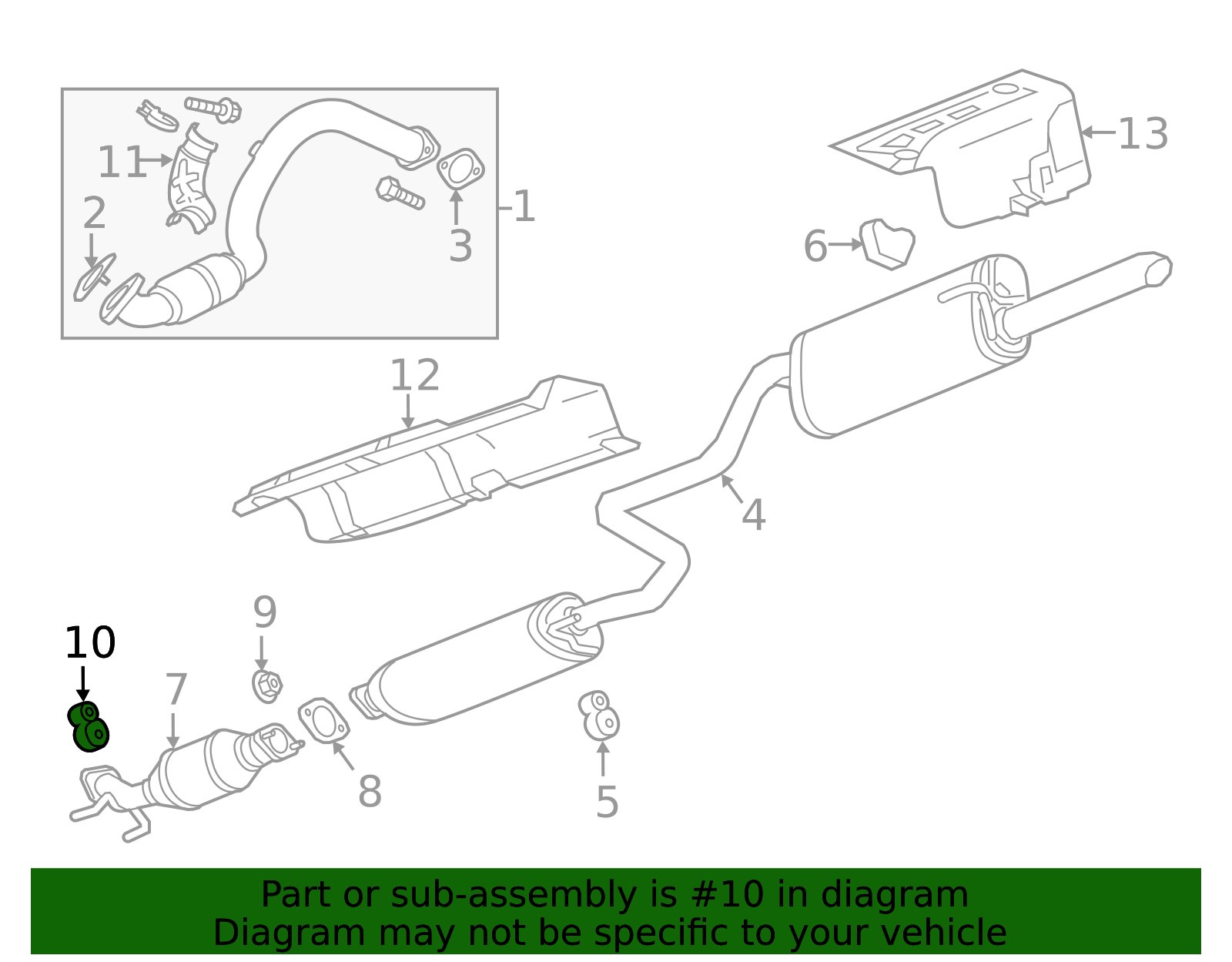 2012-2020 Chevrolet Exhaust Muffler Rear Hanger Insulator 95017773 GM ...