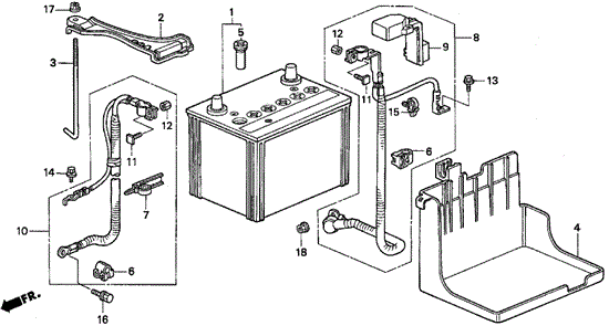 Battery (V6) for 1997 Acura TL #0
