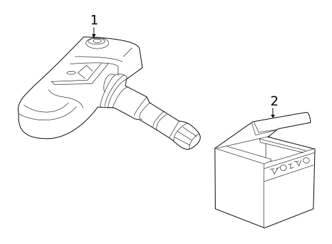 Tire Pressure Monitor Components for 2013 Volvo C30 #0