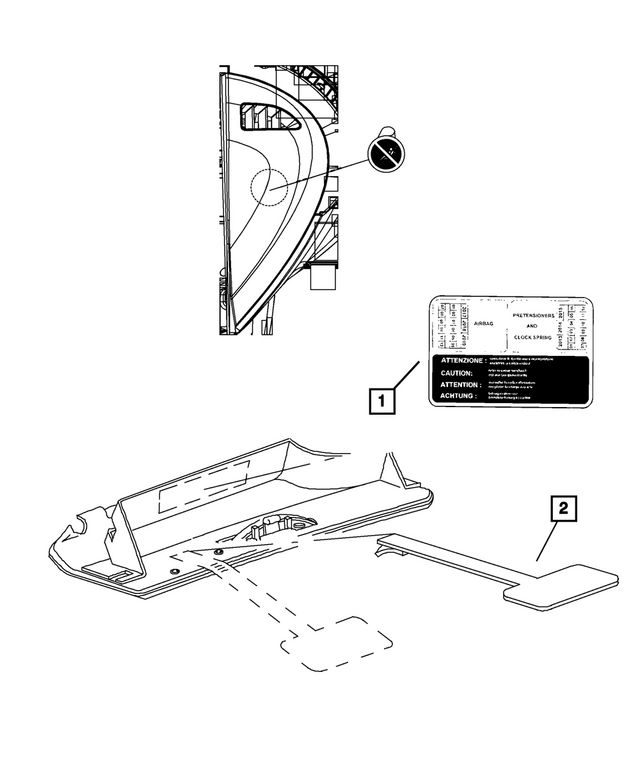 68000302AA - Labels: Air Bag Warning Label for Mopar Image image