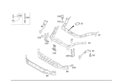 Front Stiffening and Radiator Support for 2007 Mercedes-Benz SLK280 #0