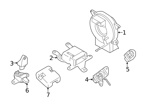Air Bag Components for 2014 Subaru Impreza #1