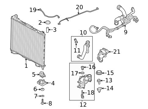 Radiator & Components for 2019 Land Rover Discovery #0