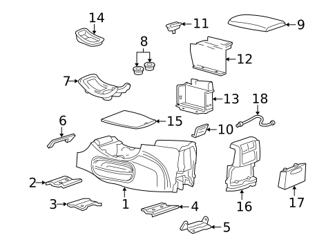 Floor Console for 2002 Lincoln Blackwood #0