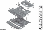 51757185113 - Vehicle Trim: Engine Comp. Shield., Underride Prot. for BMW: 528i, 535d, 535i, 550i, 640i, 650i, 740i, 740Li, 750i, 750Li, Hybrid 5, Hybrid 7L Image image