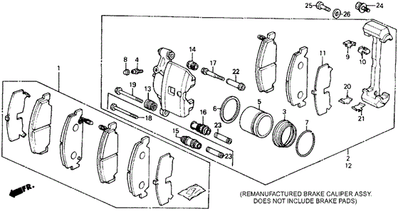 Front Brake Caliper for 1991 Honda Civic #0