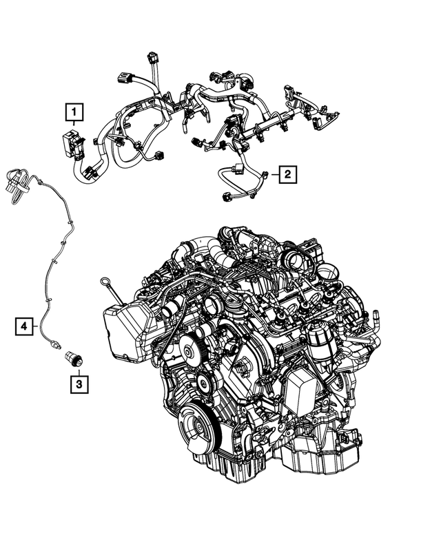68251964AB - Electrical: Injector Wiring for Mopar Image