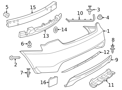 Bumper & Components - Rear for 2011 Chrysler 200 #0