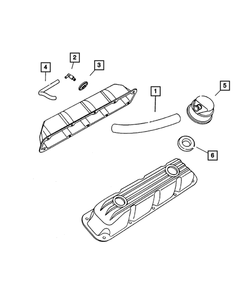 Crankcase Ventilation for 2002 Dodge Ram 2500 #1