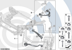 31102475205 - Front Axle: Repair Set for Radius Rod, Left for BMW Image