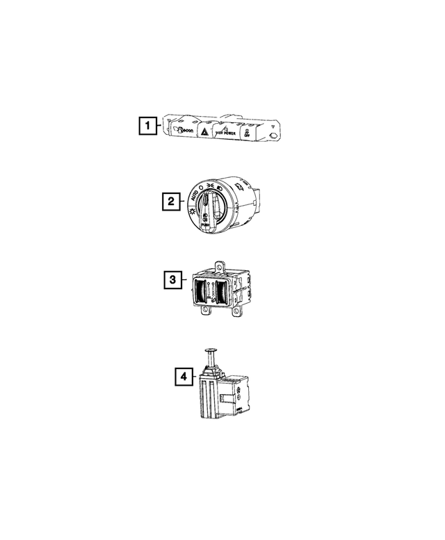 68110972AA - Electrical: Instrument Panel Switch for Mopar Image