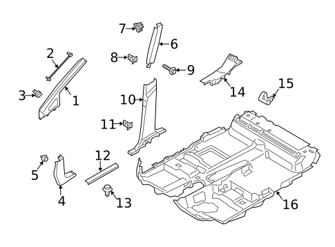 Interior Trim - Pillars for 2014 Ford Transit Connect #0