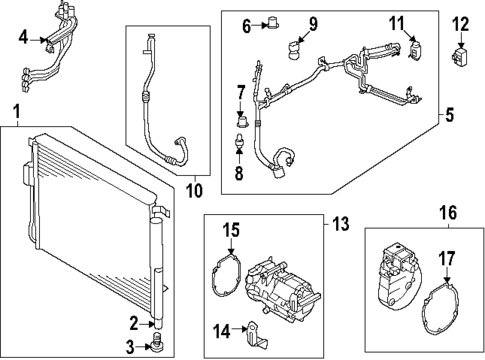 Condenser, Compressor & Lines for 2025 Kia Carnival #0