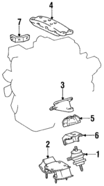 1236150020 - Engine: Front Mount for Lexus: LS400 Image