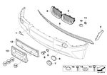 51113400908 - : Grid, Bumper Front for BMW Image