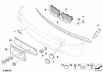 51113400908 - : Grid, Bumper Front for BMW Image