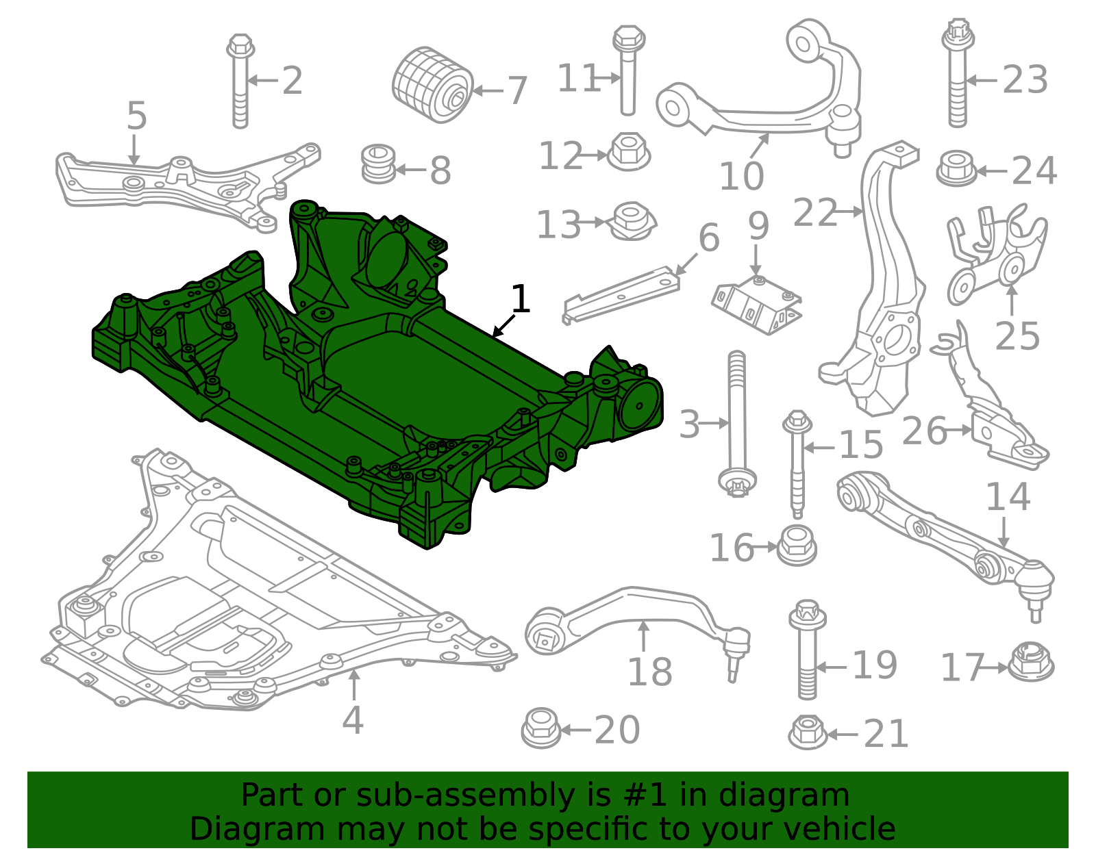31108869237 - 2024-2025 BMW Cross-Member (31-10-8-869-237) | BMW