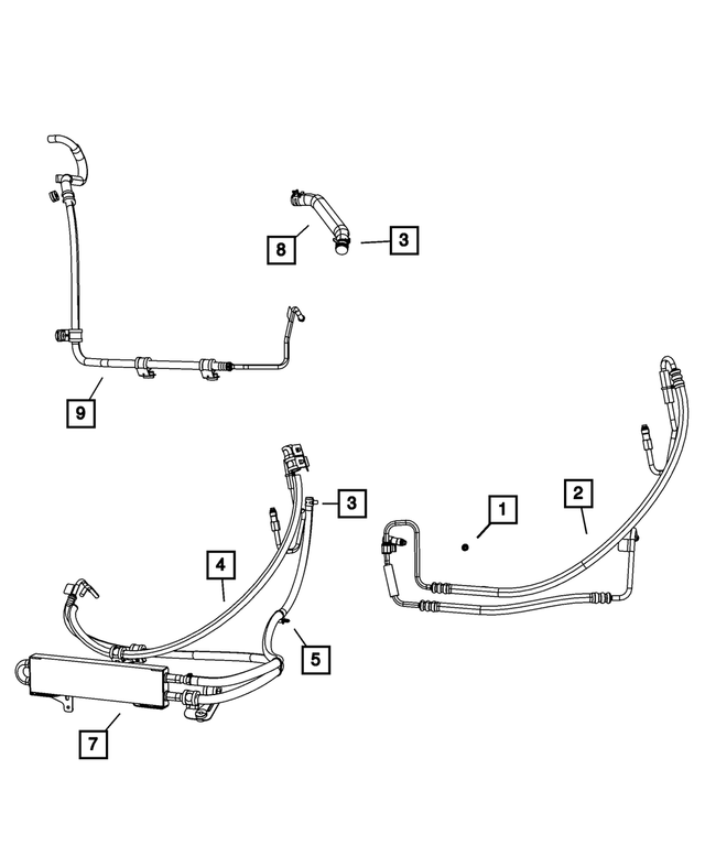 52125270AF - Steering: Power Steering Pressure Hose for Mopar Image