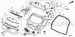 68260TX4A00ZZ - Body/Air Conditioning: HINGE, L. TAILGATE for Acura Image