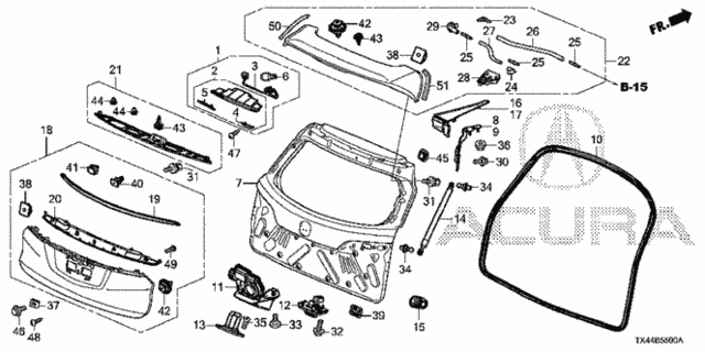Tailgate for 2013 Acura RDX #0