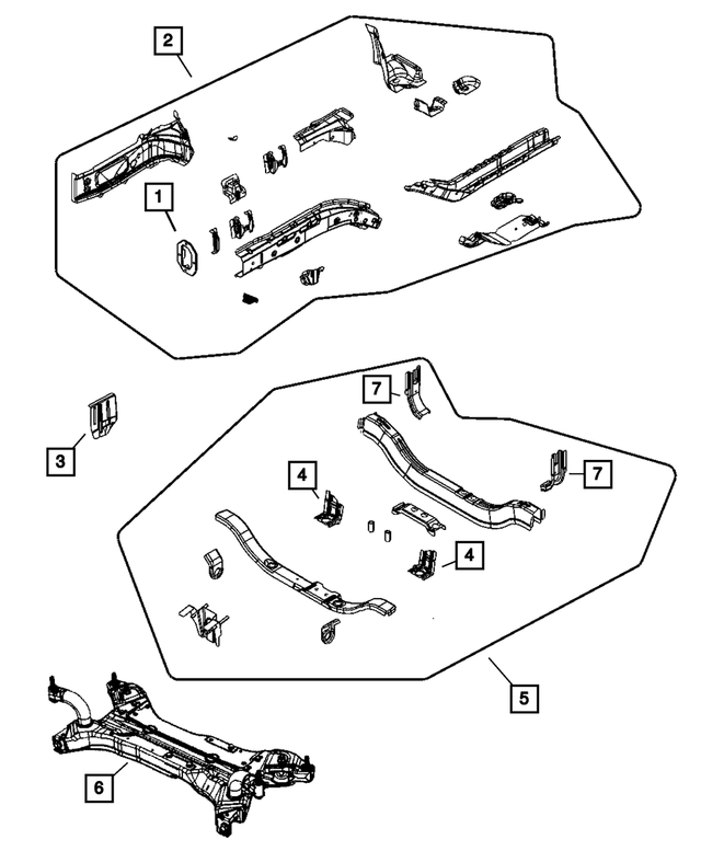 « 5115411AA – Frame, Bumper, and Fascia : Support Du Radiateur Support, Côté Gauche pour Mopar Image »