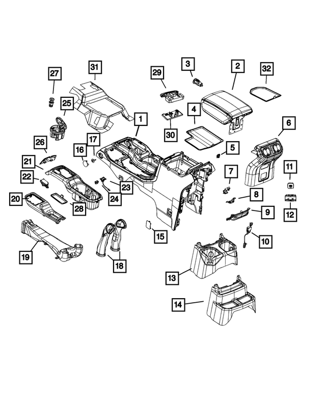 6AC68TX7AJ - Interior Trim: Console Armrest for Mopar Image image
