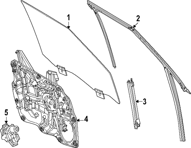 803007JA0A - Body: Door Glass for INFINITI: QX80 Image