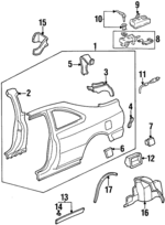 4646SV2310ZZ - Body: Quarter Panel for Honda: Accord Image