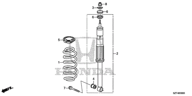 Rear Shock Absorber for 2012 Honda CR-Z #0