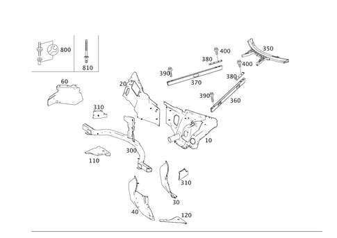 Fire Wall and Connection Parts for 2011 Mercedes-Benz SLS AMG #0