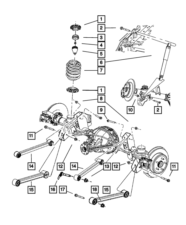 52089977AB - Rear Suspension: Jounce Bumper Cup for Mopar Image
