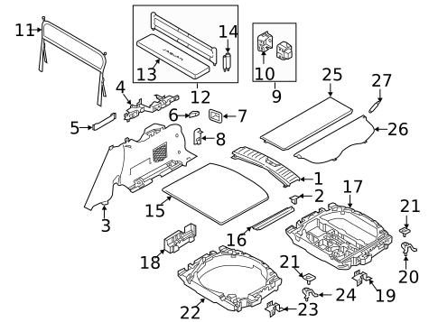 Interior Trim - Rear Body for 2020 Jaguar F-Type #4