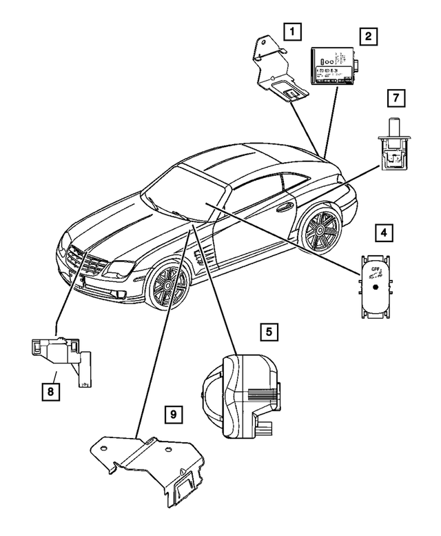 5102960AA - Electrical: Alarm System Bracket for Mopar Image image