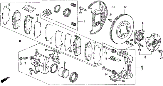 Front Brake for 1996 Acura TL #0