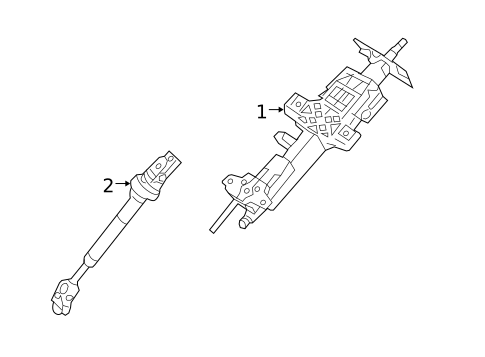 Steering Column Assembly for 2007 Hyundai Entourage #0