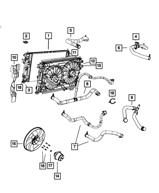 5058997AC - : Radiator Inlet Hose for Mopar Image