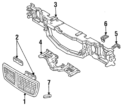 Grille & Components for 1987 Pontiac Grand Am #0